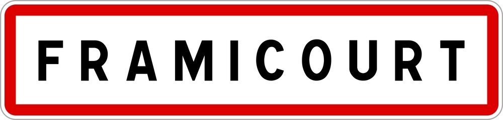Panneau entrée ville agglomération Framicourt / Town entrance sign Framicourt
