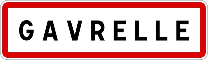 Panneau entrée ville agglomération Gavrelle / Town entrance sign Gavrelle