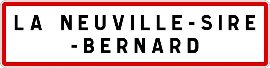 Panneau entrée ville agglomération La Neuville-Sire-Bernard / Town entrance sign La Neuville-Sire-Bernard