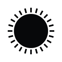 Sun vector icon, flat summer symbol. Simple illustration for web or mobile app