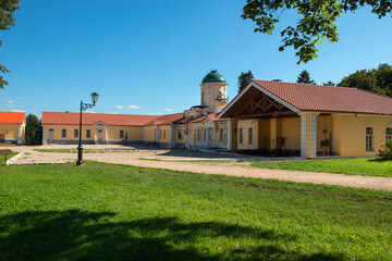Village of Stepanovskoe-Volosovo. Russia, Tver region.  Household yard of the Kurakin Estate