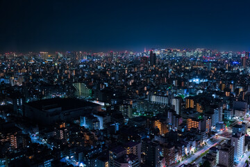 Fototapeta na wymiar 東京都墨田区 東京ソラマチスカイツリービューからの夜景、丸の内方面