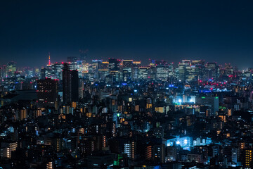 東京都墨田区 東京ソラマチスカイツリービューからの夜景、丸の内方面