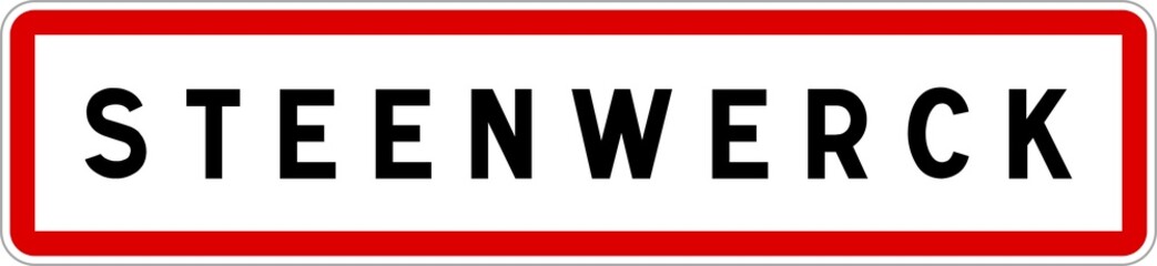 Panneau entrée ville agglomération Steenwerck / Town entrance sign Steenwerck