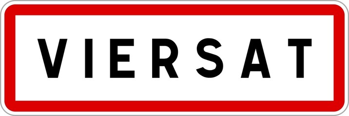 Panneau entrée ville agglomération Viersat / Town entrance sign Viersat