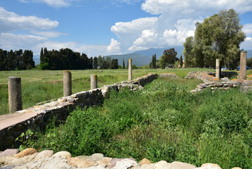 Fototapeta premium Fouilles de la cité romaine de Mariana. Corse