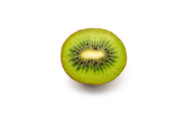 Sliced ​​half a kiwi isolated with white background