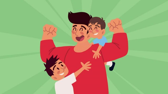 happy fathers day animation
