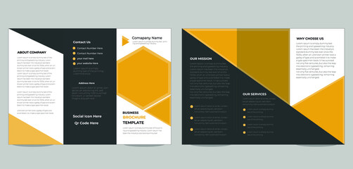 Creative business trifold brochure template Free vector