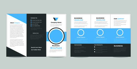 Creative business trifold brochure template Free vector
