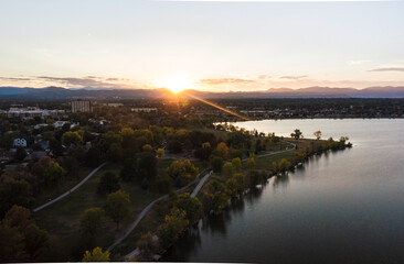 Aerial View of Sloan Lake, Denver, Colorado