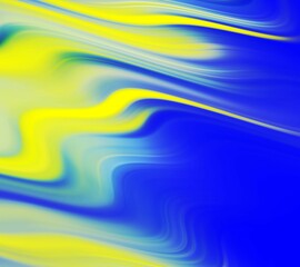 Blue yellow waves, abstract rainbow background