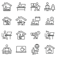 Work Place icons set . Work Place pack symbol vector elements for infographic web