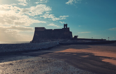 Castillo de San Gabriel in the Lanzarote Island. Canaries, Spain