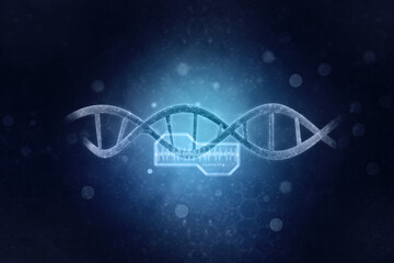 3d render of dna structure, abstract background
