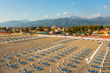 Forte dei Marmi beach view in Versilia