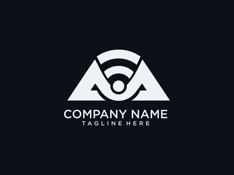 Automation Technology minimalist logo vector design eps 10