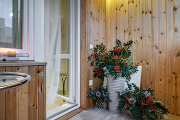 vase with a bouquet of flowers in the interior