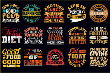 Food & Drink Tshirt Design Bundle