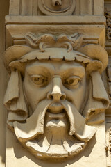 Saint Petersburg, Russia, November 7, 2021. Nevsky prospect is the main street of the city. Fragment of facade 