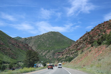 Fototapeta premium driving on mountain road