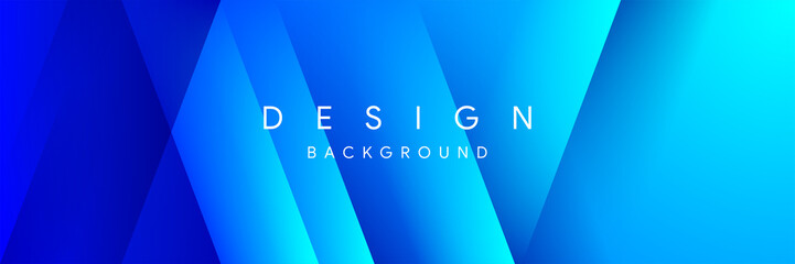 Dynamic blue shapes composition with minimal geometric lines energy technology concept abstract background texture design bright poster banner Vector