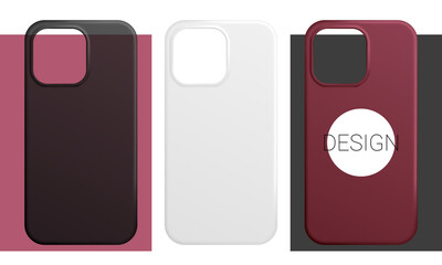 Vector phone case in mesh gradient style