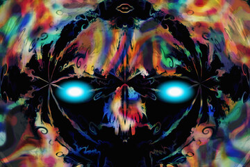 Abstract paint. Non Fungible Token- Conceptual 3d illustration