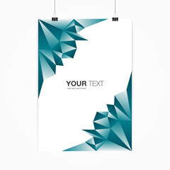 A4, A3 format frame design with text, minimal abstract pattern