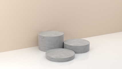 Minimal background, mock up scene with podium geometry shape for product display. 3D rendering