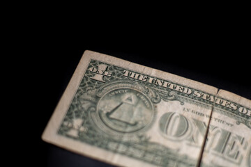 The close-up of a dollar