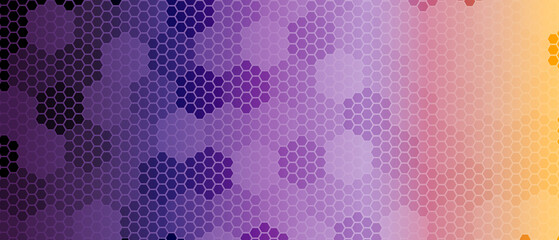 Color gradient background, geometric halftone pattern