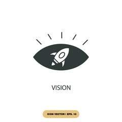 vision icons  symbol vector elements for infographic web