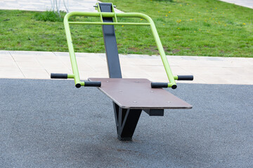 Power, sports simulator on the street in the park.