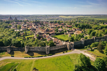 Fototapeta na wymiar view of the medieval city of Provins which belongs to the unesco world heritage