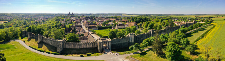 Naklejka premium view of the medieval city of Provins which belongs to the unesco world heritage