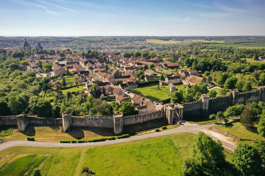 view of the medieval city of Provins which belongs to the unesco world heritage