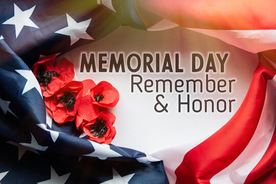 Text Memorial Day on American flag And a poppy flower background Stock  Photo by ©romatitov626.gmail.com 154296082
