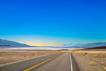 travelling in the death valley desert