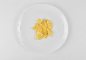 potato chips on white plate