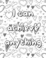 Positive affirmations coloring pages for kids