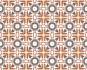 Seamless tile pattern illustration with crosses and floral signs