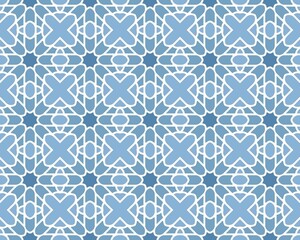 Seamless tile pattern illustration with floral signs