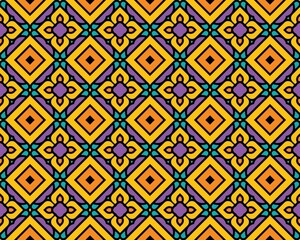 Orange-yellow geometric pattern on a black background
