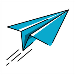 Paper plane icon. Logo element illustration. Paper plane symbol design. Colored collection. Paper plane concept. Can be used in web and mobile.