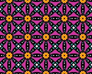 Seamless pattern background illustration in different colors and geometric shapes