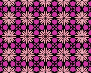 Seamless pattern background illustration in different colors and geometric shapes