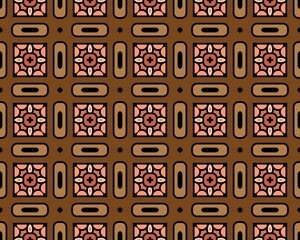 Seamless tile pattern in brown and pink shades