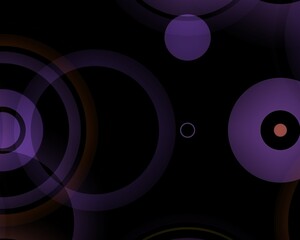 Illustration of colorful circles on a dark background