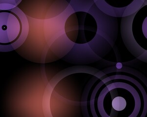 Illustration of colorful circles on a dark background